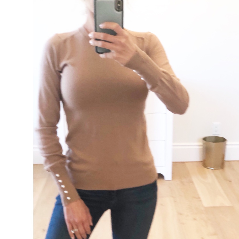 PARK CITY Camel Long Sleeve Knit Top - Picture 5 of 8